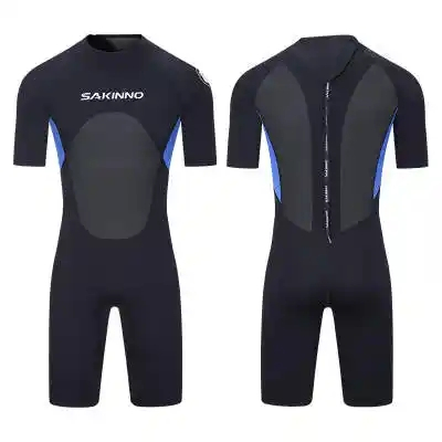 3MM Smooth Skin Freedive Scuba Diving Equipment Water Sports Wet Jump Neoprene Scuba Bathing Short Sleeve Shirt Swimming Shorts Wetsuit For Man 