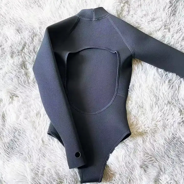 2MM Neoprene Smooth Skin Thermal Swimsuit Long Sleeve Freediving Scuba Diving Wetsuit for Surfing Snorkeling