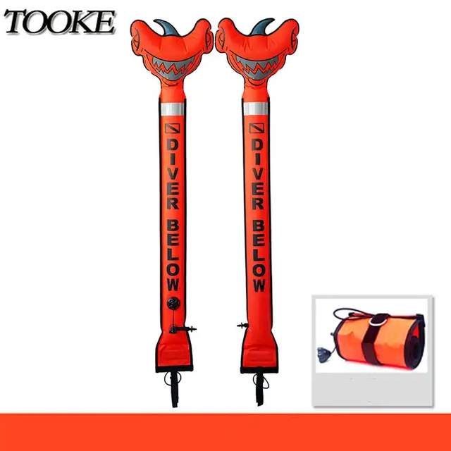 Dropshipping Custom Inflatable 150*15cm SMB Signal Tube Safety Sausage Dive Float Buoy Diving Surface Marker Buoy
