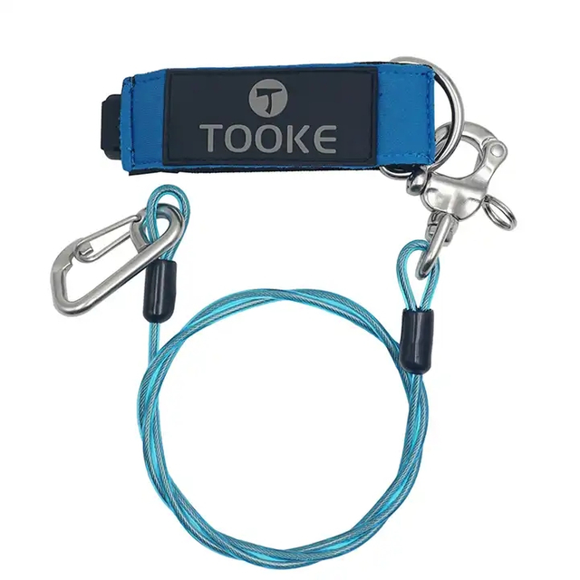 Scuba Stainless Steel Harness Training Guide Rope Clips Freediving Safety Lanyard for Underwater Tool Swimming Surfing