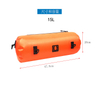 Wholesale Custom 15L Inflatable Orange TPU Nylon Waterproof Rafting Bag Swim Bag For Outdoor Sport Beach Swimming Scuba Diving