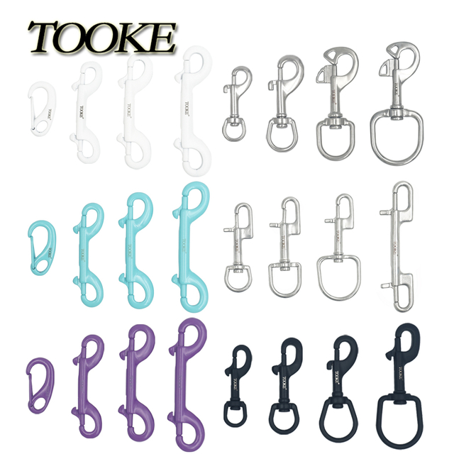 Silver swimming equipment 100mm 316 stainless steel bcd scuba keep diving bolt snap