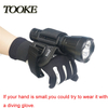 Custom Logo Cheap Black Canvas Underwater Torch Scuba Equipment Tools Soft Hand Free Diving Flashlight Glove
