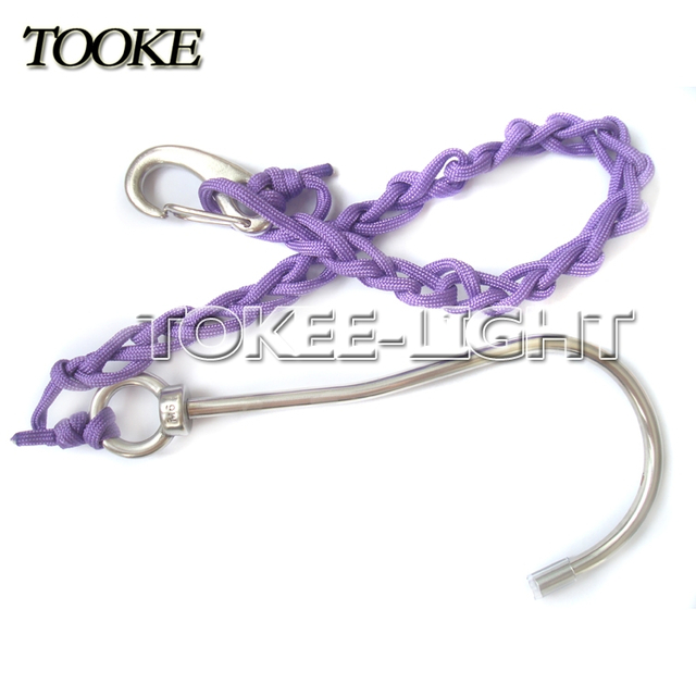 Scuba Diving Reef Drift Hook Stainless Steel Current Hook with Line And Clip for Current Dive Safe Underwater Sport