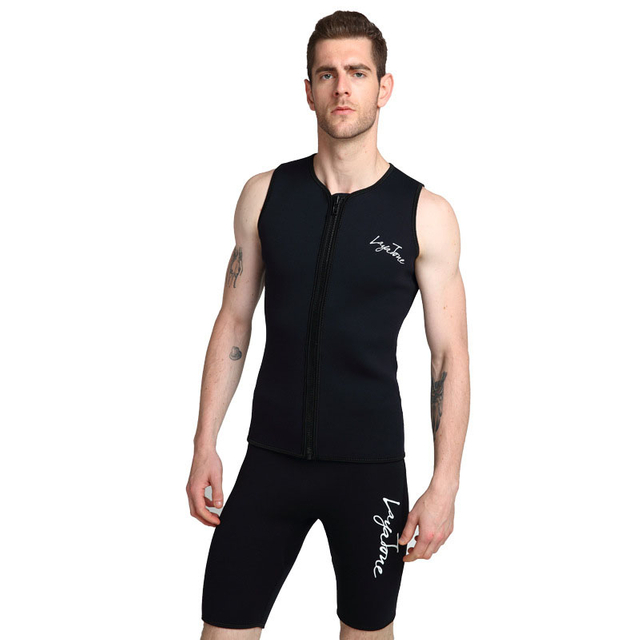 Custom Keep Warm 3MM Neoprene Sleeveless Top Shorts Jacket Men Surfing Wetsuits for Underwater Snorkeling Scuba Diving