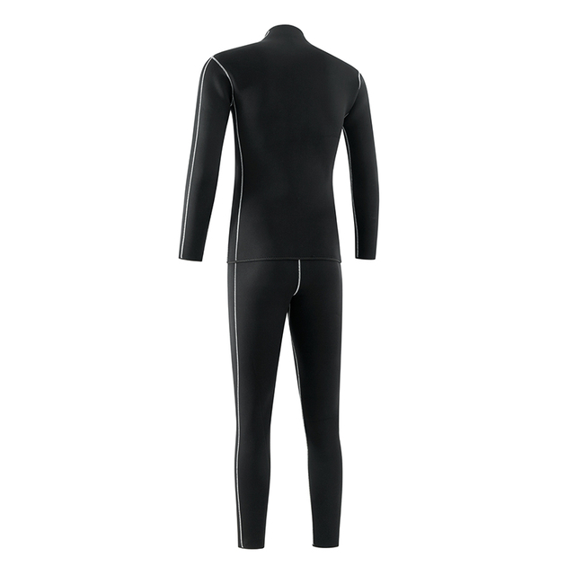 Underwater Scuba Free Diving Sunscreen Thermal Smooth Skin Wetsuit 5mm Neoprene with Zipper Long Sleeve Bathing Suit
