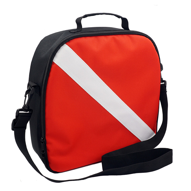 Diving Equipment Red Customize Regulator Bag Scuba Shoulder Bag Buoy Protective Case for Snorkel Mask Low Pressure LP Hoses