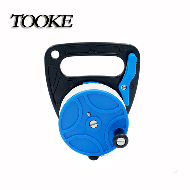 Scuba Diving Compact Buoy Float Spool Plastic Handle Tangle-free Finger Reel with Handle 83m