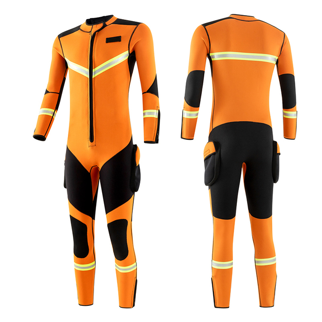 Dropshipping Custom Long Sleeve Smooth Skin Warmer 3.5mm Scuba Diving Wetsuits Neoprene for Men Underwater Rescue
