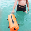 Wholesale Custom 15L Inflatable Orange TPU Nylon Waterproof Rafting Bag Swim Bag For Outdoor Sport Beach Swimming Scuba Diving