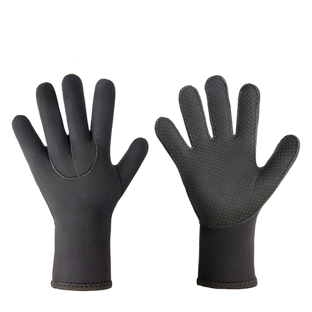 Black 3mm Warm Anti Skid Scuba Anti Stab Fishing Swimming And Diving Equipment Scuba Gloves