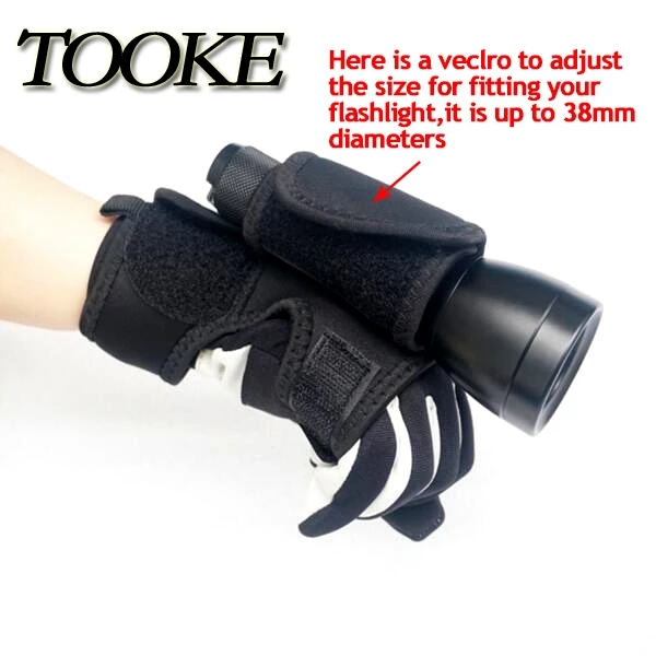 Dropshipping Flashlight Holder Hand Free Adjustable Safety Scuba Neoprene Diving Gloves for Underwater Spearfishing Swimming