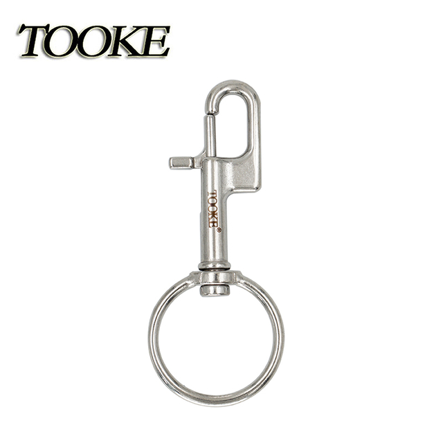 Dropshipping High Quality Scuba Accessories 316 Stainless Steel Silver 110 Mm Round Swivel Bolt Snap Hook for Underwater Sports