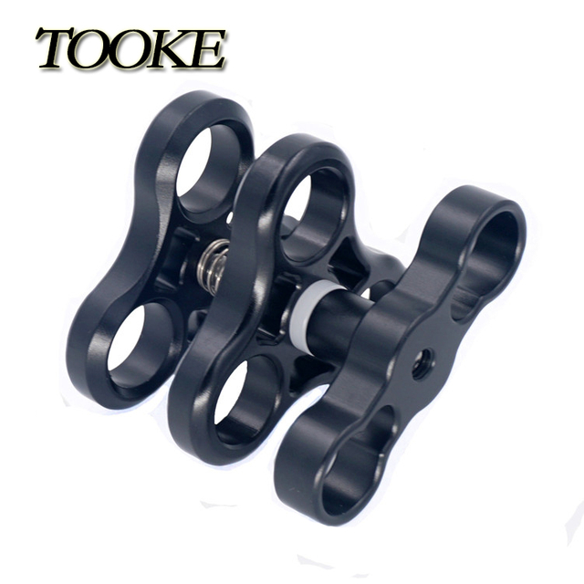 Triple Ball Clamp 3 Holes Underwater Arm Diving Bracket For Photography Torch Aluminum Diving Lights Ball Clip Mount