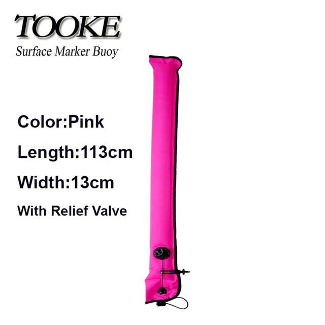 113cm Dive SMB Safety Sausage Signal Tube Inflatable Scuba Diving Buoy Gear Equipment