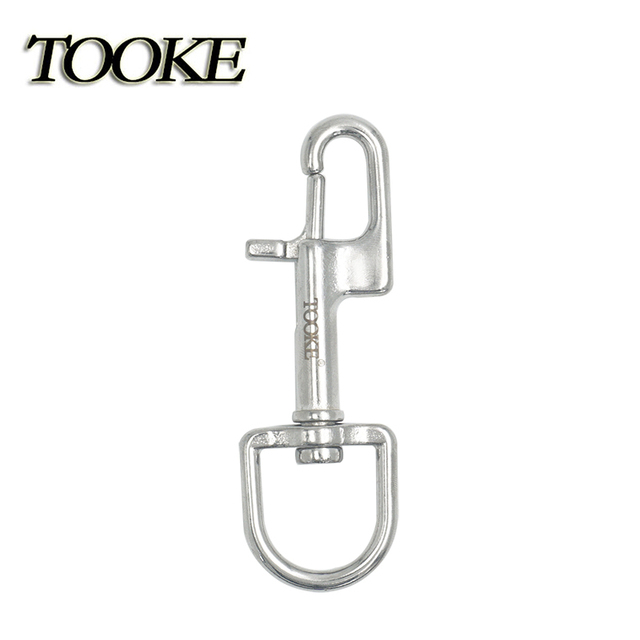 Dropshipping 100mm Stainless Steel Egg Quick Link Carabiner Ended Bolt Snap Clip Hook BCD Accessories Diving Equipment