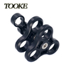 Triple Ball Clamp 3 Holes Underwater Arm Diving Bracket For Photography Torch Aluminum Diving Lights Ball Clip Mount