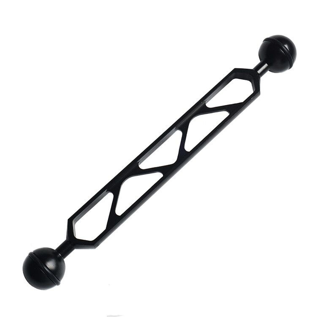 High Strength 6 Inch 8 Inch Dual Joint 1 Inch Ball Extension Aluminum Alloy Arm Underwater Diving Housing Mount