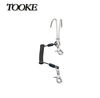 Scuba Diving Current Hook Double Reef Hook Drift Hook with Spiral Coil Lanyard Stainless Steel for Current Dive Underwater Sport