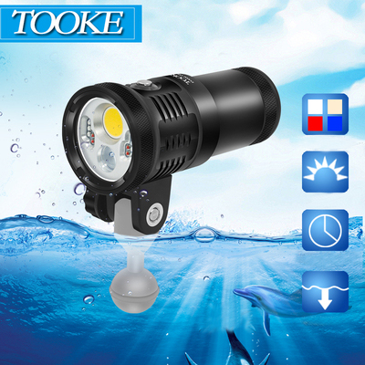 Dropshipping TOOKE Dive Video Wide Light Spot 3000LM LED Scuba Diving Torch Underwater Waterproof Flashlight for Diving