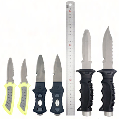 Large Black Color Useful Scuba Hunting Knife Titanium Blade Dive Knife For Sale Manufacturer In China