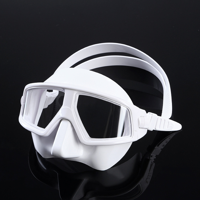 Professional Free Diving Mask Resin Lens Anti-Fog 120 Degree View Low Volume Scuba Diving Mask Goggles Snorkeling Dive Glasses