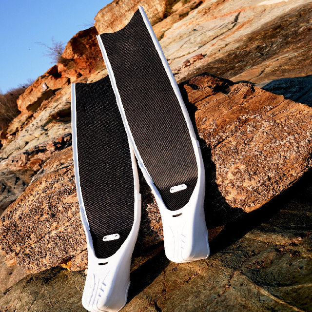 Black Scuba Fashion Custom Professional 100% Carbon Fiber Long Diving Fins Flippers Freediving Fins