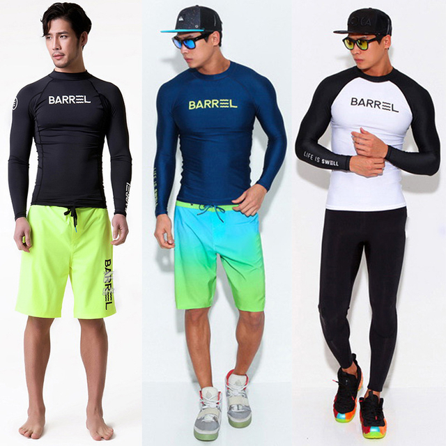 Long Sleeve Sun block Rash Guard Custom Modern Swimwear Mens Bathing Suits for Outdoor Summer Beach Anti-uv Swimming Surfing
