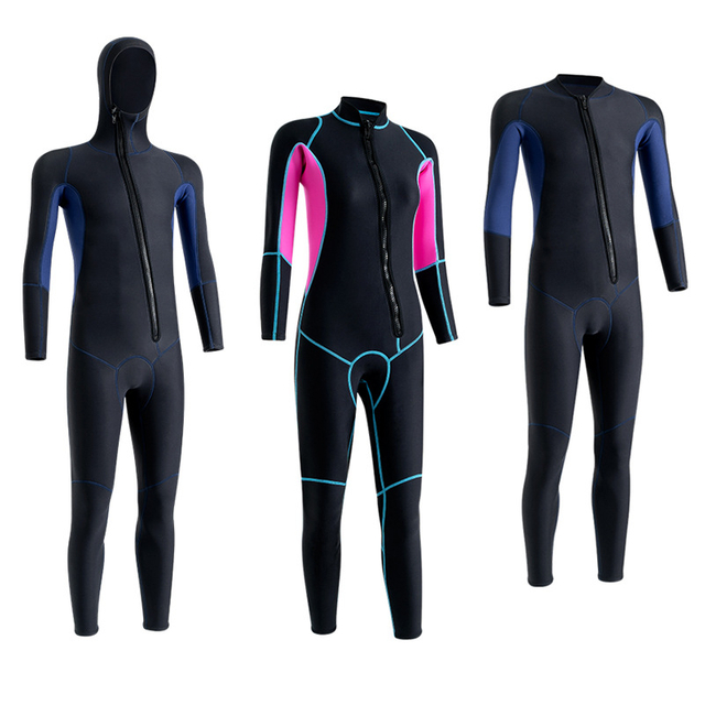 Custom 3MM Neoprene Bathing Suit Cold Proof One Piece Hooded Diving Wetsuit for Men Women Swimming Snorkeling 