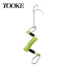 Scuba Diving Current Hook Double Reef Hook Drift Hook with Sping Coil Lanyard Stainless Steel for Current Dive Underwater Sport
