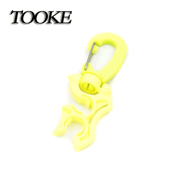 Scuba Colorful Diving Plastic Double BCD Hose Holder Diving Regulator Clip with Clip Buckle hook