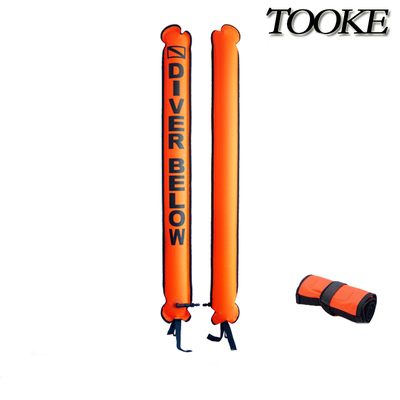 120cm Length 15cm Width Scuba Diving Surface Marker Buoy SMB Underwater Safety Signal Buoy Float Inflatable Tube Sausage
