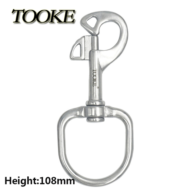 108mm Scuba 316 Stainless Steel Dive Bolt Snap Clip Hook BCD Accessories Equipment Single Hooks Diving