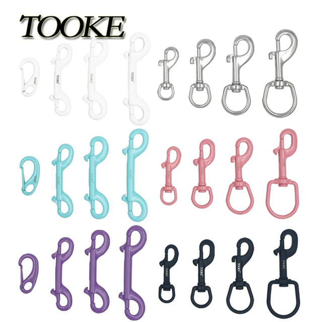 Double Ended Dive Snap Bolt Colorful Stainless Steel 50 mm Quick Carabiner Swivel Eye Bolt Snap Hook Clip for BCD