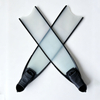 Custom Personalized Pattern Transparent Glass Fiber Flipper Scuba Freediving Fins for Underwater Snorkeling Spearfishing