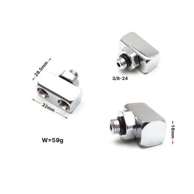 Scuba Diving Regulator BCD Inflator Tee Adapter 1x9/16-18 Male To 2x3/8-24 Female for Dry Suit And Low Pressure Hose