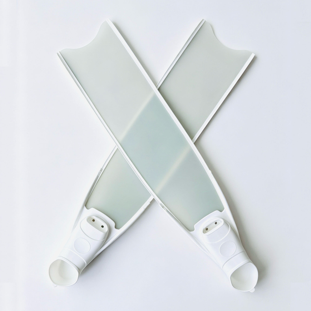 Custom Personalized Pattern Transparent Glass Fiber Flipper Scuba Freediving Fins for Underwater Snorkeling Spearfishing