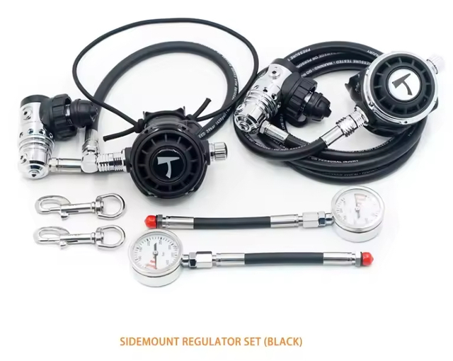 Wholesale Price Compatible Scuba Sidemount Diving Regulator Set with Metal Pressure Gauge